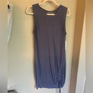 Zella tank blue dress that cinches at side with drawstring